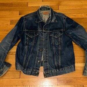 Vintage Levi’s “Big E” 1960s Type 3 Trucker Jacket #524 Med Dark Indigo Denim 38